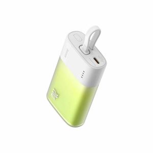 Baterie externa Baseus Popsicle 5200 mAh, 20W, USB-C, cablu incorporat, Verde