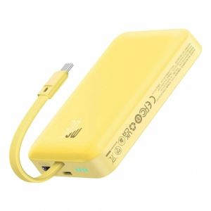 Baterie externa Baseus Magnetic Mini Wireless, 10000mAh 30W, Incarcare rapida, USB-C, Galben