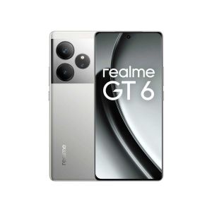 Telefon Mobil Realme GT 6, 12GB RAM, Memorie 256Gb, Dual Sim, NFC, 5G, Argintiu Fluid