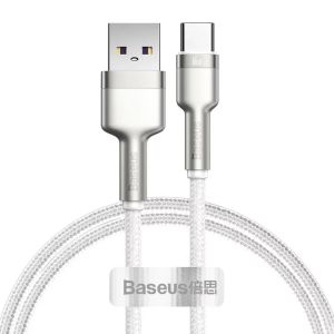 Cablu Baseus Cafule Series Metal USB la USB-C, 66W, 2m, Negru