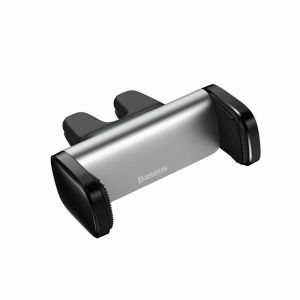 Suport auto Baseus Steel Cannon, prindere in, Grila de ventilatie, Rotire 360 grade, Argintiu