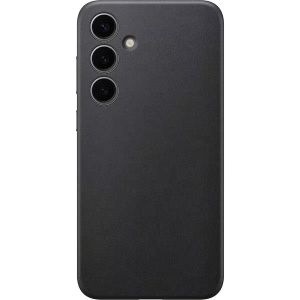  Husa telefon Samsung pentru Galaxy S24 Plus, Vegan Leather Case, Negru