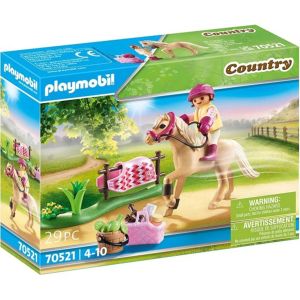 Jucarie Playmobil Country, Figurina colectie ponei de calarie german, 70521, Multicolor