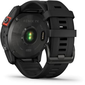 Ceas Smartwatch Garmin fenix 7X Solar, contorizare somn, senzori GPS, GLONASS, GALILEO, altimetru, giroscop, Slate Gray w/Black Band