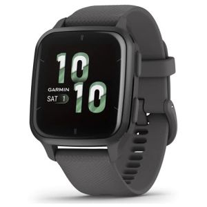 Ceas Smartwatch Smartwatch Garmin Venu SQ2 Slate Bezel Shadow Gray, Silicone Band 20mm, NFC, GPS, 5 ATM Water Proof