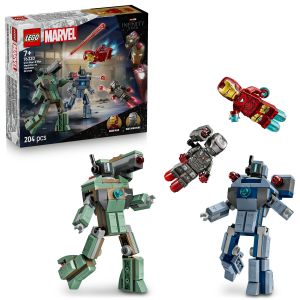 LEGO Marvel Super Heroes: Iron Man si War Machine vs dronele Hammer, 76320