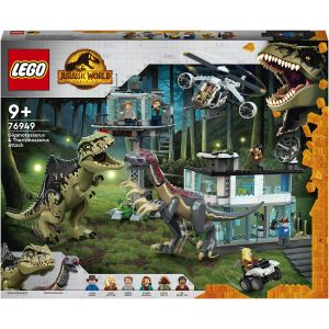 LEGO® Jurassic World: Atacul Giganotozaurului si Therizinosaurului, 810 piese, Multicolor, 76949, Multicolor