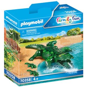 Jucarie Playmobil Family Fun, Aligator cu pui 70358