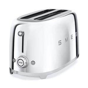 Prajitor de paine SMEG 2X4 50's Style, Alb Crom