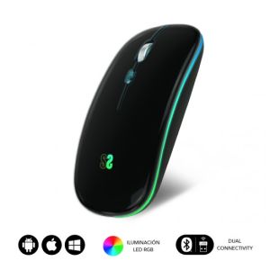Mouse Subblim Led Dual Flat  1600 Dpi Black