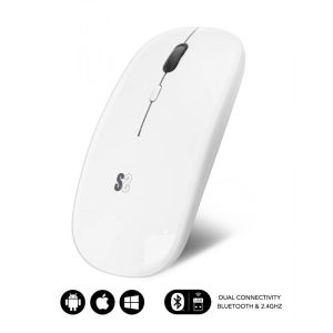 Mouse Subblim Dual Flat  Rechargeable 1600 Dpi White