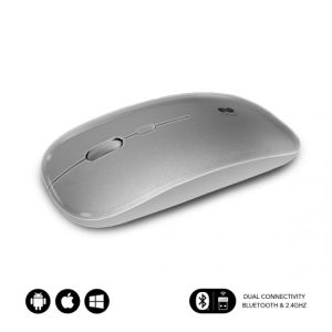 Mouse Subblim Dual Flat  Rechargeable 1600 Dpi Silver