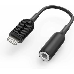Adaptor Audio Anker Lightning la Jack 3.5mm, MFi, Negru