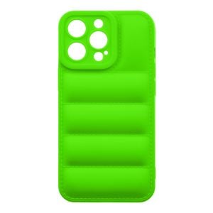 Husa de protectie telefon Puffy OBAL:ME pentru Apple iPhone 13 Pro, Poliuretan, Verde
