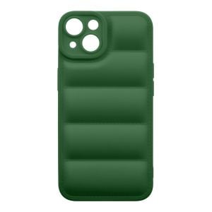 Husa de protectie telefon Puffy OBAL:ME pentru Apple iPhone 14, Poliuretan, Verde Inchis