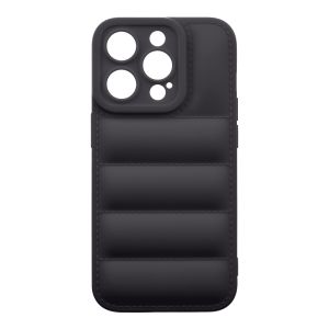 Husa de protectie telefon Puffy OBAL:ME pentru Apple iPhone 15 Pro, Poliuretan, Negru