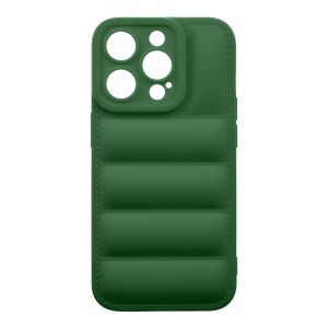 Husa de protectie telefon Puffy OBAL:ME pentru Apple iPhone 15 Pro, Poliuretan, Verde Inchis