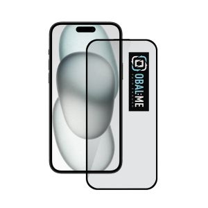 Folie de protectie telefon din sticla OBAL:ME, 5D pentru Apple iPhone 15, Negru