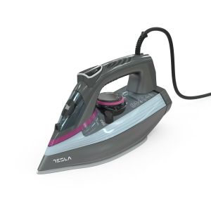 Fier de calcat Tesla IR400GP, 3100W,talpa ceramica, rezervor 380 ml, 25g/min, cablu 1.9 m, Gri