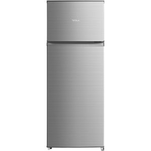 Frigider cu doua usi Tesla RD2400MSE, E, 235L,H159, Iluminare LED, Argintiu