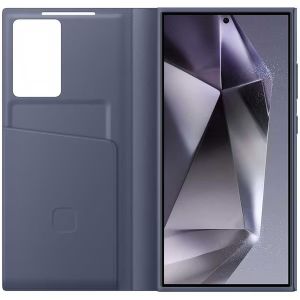 Husa telefon Samsung pentru Galaxy S24 Ultra, Smart View Wallet Case, Violet