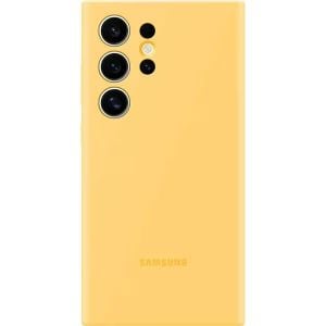 Husa telefon Samsung pentru Galaxy S24 Ultra, Silicone Case, Galben