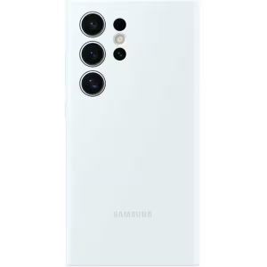 Husa telefon Samsung pentru Galaxy S24 Ultra, Silicone Case, Alb