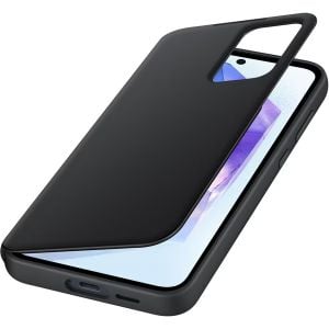 Husa telefon Samsung pentru Galaxy A55 5G, Smart View Wallet Case, Negru