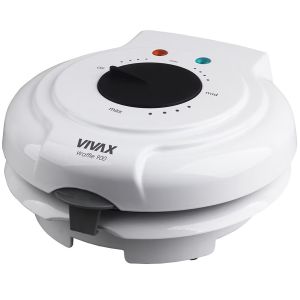 Aparat de facut waffle / gofre Vivax WM-900WH, 900W, 5 forme, termostat, indicator luminos, invelis antiaderent, protectie supraincalzire, Alb