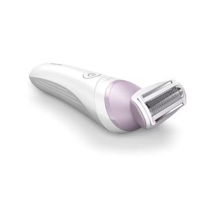  Aparat de ras electric pentru femei Philips Seria 6000 BRL136/00, Wet&Dry, 4 accesorii, Alb/Roz