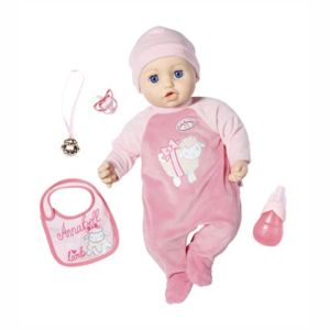 Jucarie Baby Annabell, Zapf, Papusa interactiva cu corp moale, 43 cm