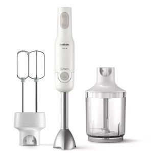 Blender manual PHILIPS, Daily Collection ProMix, 700W, accesoriu de tocat XL, agitatoare duble, HR2546/00, Alb