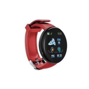 Ceas Smartwatch D18, Touchscreen, Bluetooth, Rosu