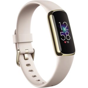 Bratara Smartband Fitbit Luxe, Android/iOS, Alb Lunar/Auriu