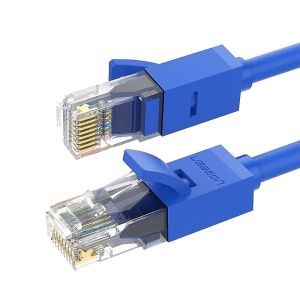 Cablu de retea rotunjit Ugreen Ethernet Rj45, Cat.6, 1M, 1000Mbps, NW102 11201, Albastru