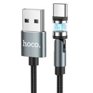 Cablu de date Type-C Hoco, U94, Capat rotativ, Negru