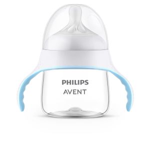 Cana de tranzitie Philips Avent Natural Response SCF263/61, 150 ml, tetina debit 5, +6 luni, tetina care functioneaza ca sanul mamei, tetina fara scurgeri, fara BPA, usor de curatat, Transparent