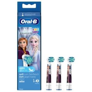 Capete de schimb Oral-B pentru periuta de dinti EB10S-3 Frozen II, 3 buc, Albastru