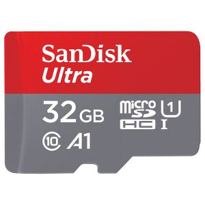 Card de memorie SanDisk Ultra microSDHC, 32GB, 120MB/s Class 10 UHS-I + SD Adapter, Argintiu