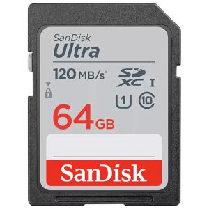 Card de memorie SanDisk Ultra, SDXC, 64GB, 120MB/s, clasa 10/U1, UHS-I, Negru