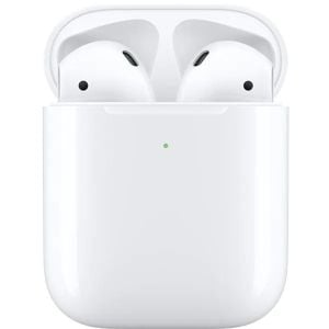 Casti In-Ear Apple, AirPods 2, True Wireless, Carcasa incarcare wireless, White