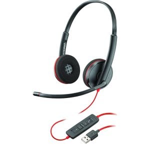 Casti On-Ear Plantronics Blackwire C3220, USB, Call Center, Binaural, Negru