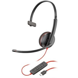 Casti Over-Ear Plantronics BlackWire C3215, Mono, USB-A, Negru