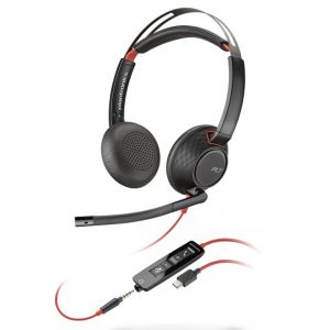 Casti Over-Ear Plantronics BlackWire C5220 USB-C, Negru