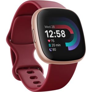 Ceas Smartwatch Fitbit Versa 4, Android/iOS, Roz Cupru