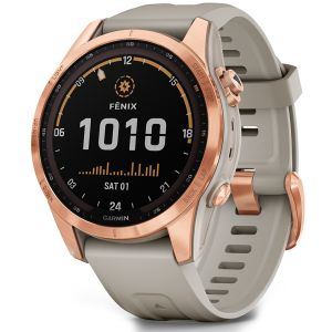 Ceas Smartwatch Garmin Fenix 7S Solar Premium Multisport, GPS, Auriu Rose