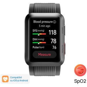 Ceas smartwatch Huawei Watch D, Fluoroelastomer Strap, Negru