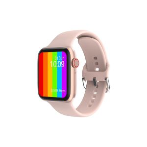 Ceas Smartwatch W26, Touchscreen, Rezistent la apa, Bluetooth, Rose Gold