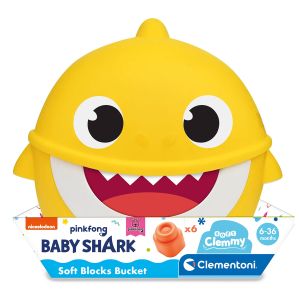 Jucarie Baby Shark cu 6 cuburi, Clementoni, Multicolor