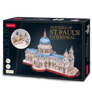 Jucarie Puzzle 3D, CubicFun, Catedrala ST. Paul, 643 piese(nivel complex), Multicolor